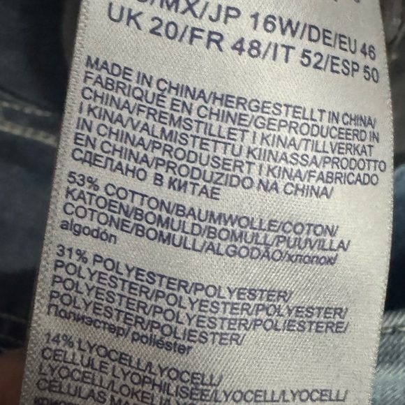 NYDJ Blue Flare Jeans Lift Tuck Technology Size 16W - Picture 5 of 5